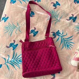 Vera Bradley pink quilted crossbody purse EUC